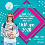 2020 – 2021 Öğrenci Yerleştirme ve Burs Sıralama Sınavı Tarihi 16 Mayıs 2020 2020 – 2021 Öğrenci Yerleştirme ve Burs Sıralama Sınavı Tarihi 16 Mayıs 2020