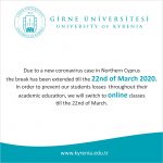 Important Announcement by University of Kyrenia Rectorate for Our Students Important Announcement by University of Kyrenia Rectorate for Our Students